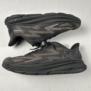 Hoka One One Clifton 9 Mens Size 15 Running Shoes Black Gym Sneaker 1127895 BBLC